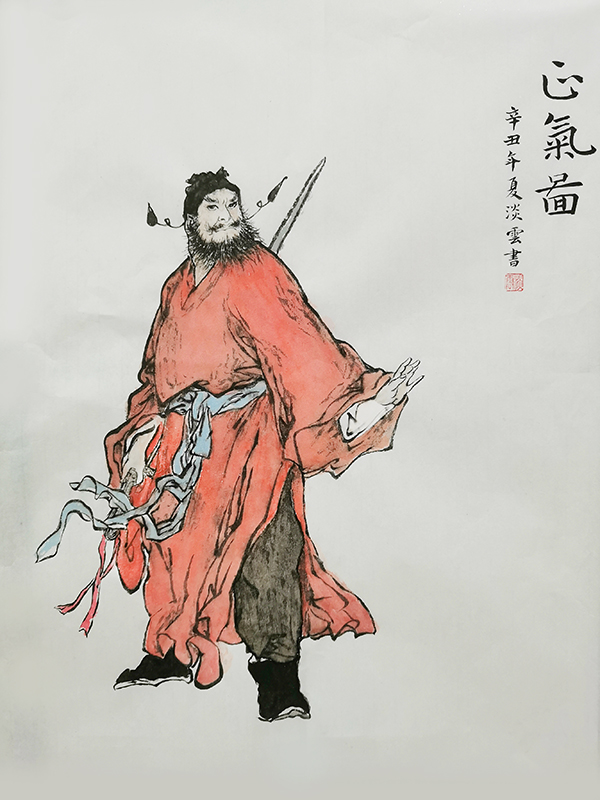 3【優(yōu)秀獎(jiǎng)】淡云 國(guó)畫(huà)作品《正氣圖》鐘馗是民間傳說(shuō)里的神仙，他有打鬼驅(qū)邪的法力，作者以他的一身正氣比作廉政之志，領(lǐng)導(dǎo)干部應(yīng)做到心正氣正！.jpg