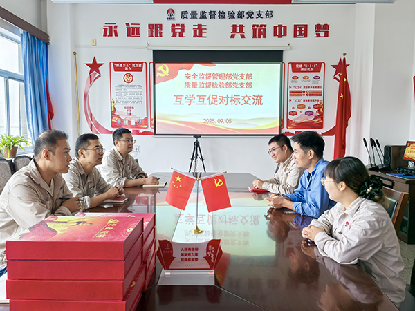 081757291691128554.jpg 9.5日,安全監(jiān)督管理部黨支部與質(zhì)量監(jiān)督檢驗(yàn)部黨支部對(duì)標(biāo)交流學(xué)習(xí).jpg